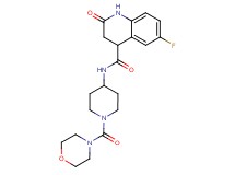 6-fluoro-N-[1-(4-morpholinylcarbonyl)-4-piperidinyl]-2-oxo-1,2,3,4-tetrahydro-4-quinolinecarboxamide