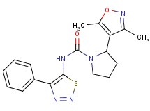 2-(3,5-dimethylisoxazol-4-yl)-N-(4-phenyl-1,2,3-thiadiazol-5-yl)pyrrolidine-1-carboxamide