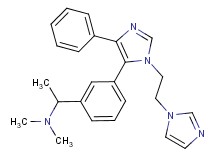 1-(3-{1-[2-(1H-imidazol-1-yl)ethyl]-4-phenyl-1H-imidazol-5-yl}phenyl)-N,N-dimethylethanamine