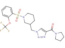 3-{[4-(1-pyrrolidinylcarbonyl)-1H-1,2,3-triazol-1-yl]methyl}-1-{[2-(trifluoromethoxy)phenyl]sulfonyl}piperidine