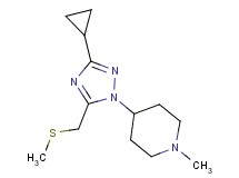 4-{3-cyclopropyl-5-[(methylthio)methyl]-1H-1,2,4-triazol-1-yl}-1-methylpiperidine