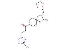 8-[3-(5-methyl-1H-1,2,4-triazol-3-yl)propanoyl]-2-(tetrahydro-2-furanylmethyl)-2,8-diazaspiro[4.5]decan-3-one