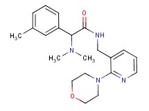 2-(dimethylamino)-2-(3-methylphenyl)-N-{[2-(4-morpholinyl)-3-pyridinyl]methyl}acetamide