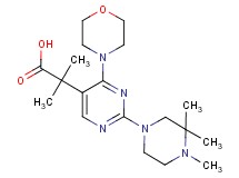 2-methyl-2-[4-morpholin-4-yl-2-(3,3,4-trimethylpiperazin-1-yl)pyrimidin-5-yl]propanoic acid