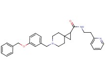 6-[3-(benzyloxy)benzyl]-N-[2-(2-pyridinyl)ethyl]-6-azaspiro[2.5]octane-1-carboxamide