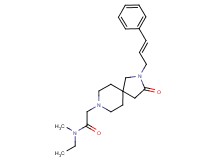 N-ethyl-N-methyl-2-{3-oxo-2-[(2E)-3-phenyl-2-propen-1-yl]-2,8-diazaspiro[4.5]dec-8-yl}acetamide