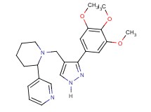 3-(1-{[3-(3,4,5-trimethoxyphenyl)-1H-pyrazol-4-yl]methyl}-2-piperidinyl)pyridine