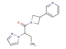 3-{1-[2-(1H-pyrazol-1-yl)butanoyl]-3-azetidinyl}pyridine