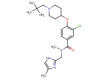 3-chloro-4-{[1-(2,2-dimethylpropyl)-4-piperidinyl]oxy}-N-methyl-N-[(4-methyl-1H-imidazol-2-yl)methyl]benzamide