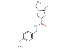 1-ethyl-N-[4-(methylthio)benzyl]-5-oxo-3-pyrrolidinecarboxamide