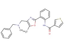 N-[2-(4-{[benzyl(methyl)amino]methyl}-5-methyl-1,3-oxazol-2-yl)phenyl]-3-thiophenecarboxamide
