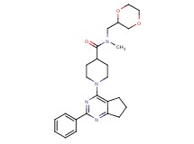 N-(1,4-dioxan-2-ylmethyl)-N-methyl-1-(2-phenyl-6,7-dihydro-5H-cyclopenta[d]pyrimidin-4-yl)-4-piperidinecarboxamide