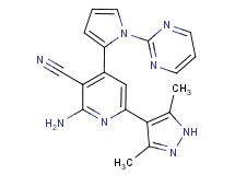 2-amino-6-(3,5-dimethyl-1H-pyrazol-4-yl)-4-(1-pyrimidin-2-yl-1H-pyrrol-2-yl)nicotinonitrile