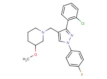 1-{[3-(2-chlorophenyl)-1-(4-fluorophenyl)-1H-pyrazol-4-yl]methyl}-3-methoxypiperidine