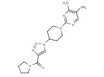 5-methyl-2-{4-[4-(pyrrolidin-1-ylcarbonyl)-1H-1,2,3-triazol-1-yl]piperidin-1-yl}pyrimidin-4-amine