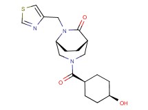 (1S*,5R*)-3-[(cis-4-hydroxycyclohexyl)carbonyl]-6-(1,3-thiazol-4-ylmethyl)-3,6-diazabicyclo[3.2.2]nonan-7-one