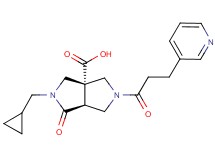 (3aS*,6aS*)-2-(cyclopropylmethyl)-1-oxo-5-(3-pyridin-3-ylpropanoyl)hexahydropyrrolo[3,4-c]pyrrole-3a(1H)-carboxylic acid