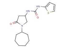 N-(1-cycloheptyl-5-oxo-3-pyrrolidinyl)-N'-2-thienylurea