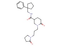 6-oxo-1-[3-(2-oxo-1-pyrrolidinyl)propyl]-N-[(1-phenylcyclopentyl)methyl]-3-piperidinecarboxamide