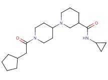 1'-(cyclopentylacetyl)-N-cyclopropyl-1,4'-bipiperidine-3-carboxamide