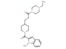 2-({4-[3-(4-ethyl-1-piperazinyl)-3-oxopropyl]-1-piperidinyl}carbonyl)-1-methyl-1H-indole