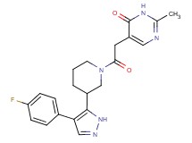 5-(2-{3-[4-(4-fluorophenyl)-1H-pyrazol-5-yl]piperidin-1-yl}-2-oxoethyl)-2-methylpyrimidin-4(3H)-one