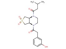 3-{2-[(4aS*,7aR*)-4-(3-methylbutanoyl)-6,6-dioxidohexahydrothieno[3,4-b]pyrazin-1(2H)-yl]-2-oxoethyl}phenol