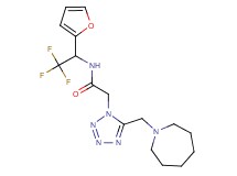 2-[5-(1-azepanylmethyl)-1H-tetrazol-1-yl]-N-[2,2,2-trifluoro-1-(2-furyl)ethyl]acetamide