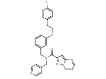 N-{3-[2-(4-fluorophenyl)ethoxy]benzyl}-N-(4-pyridinylmethyl)pyrazolo[1,5-a]pyrimidine-2-carboxamide