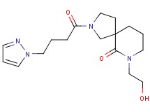 7-(2-hydroxyethyl)-2-[4-(1H-pyrazol-1-yl)butanoyl]-2,7-diazaspiro[4.5]decan-6-one