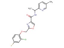 2-[(2-chloro-4-fluorophenoxy)methyl]-N-[1-(5-methylpyridin-2-yl)ethyl]-1,3-oxazole-4-carboxamide
