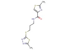 2-methyl-N-{3-[(5-methyl-1,3,4-thiadiazol-2-yl)thio]propyl}-1,3-thiazole-4-carboxamide