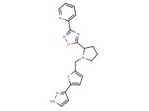 2-[5-(1-{[5-(1H-pyrazol-3-yl)-2-thienyl]methyl}-2-pyrrolidinyl)-1,2,4-oxadiazol-3-yl]pyridine