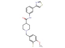 1-(3-fluoro-4-methoxybenzyl)-N-[3-(1,3-thiazol-4-yl)phenyl]-4-piperidinecarboxamide