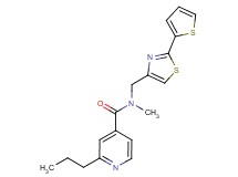 N-methyl-2-propyl-N-{[2-(2-thienyl)-1,3-thiazol-4-yl]methyl}isonicotinamide