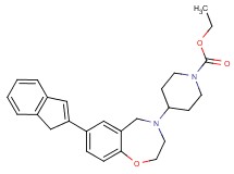 ethyl 4-[7-(1H-inden-2-yl)-2,3-dihydro-1,4-benzoxazepin-4(5H)-yl]-1-piperidinecarboxylate