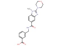 3-[({[1-methyl-2-(4-morpholinyl)-1H-benzimidazol-5-yl]carbonyl}amino)methyl]benzoic acid