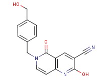 2-hydroxy-6-[4-(hydroxymethyl)benzyl]-5-oxo-5,6-dihydro-1,6-naphthyridine-3-carbonitrile