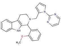 1-(2-methoxyphenyl)-2-{[1-(2-pyrimidinyl)-1H-pyrrol-2-yl]methyl}-2,3,4,9-tetrahydro-1H-beta-carboline