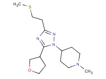 1-methyl-4-[3-[2-(methylthio)ethyl]-5-(tetrahydrofuran-3-yl)-1H-1,2,4-triazol-1-yl]piperidine