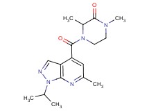 4-[(1-isopropyl-6-methyl-1H-pyrazolo[3,4-b]pyridin-4-yl)carbonyl]-1,3-dimethylpiperazin-2-one