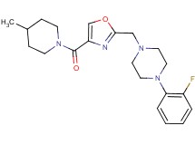 1-(2-fluorophenyl)-4-({4-[(4-methyl-1-piperidinyl)carbonyl]-1,3-oxazol-2-yl}methyl)piperazine