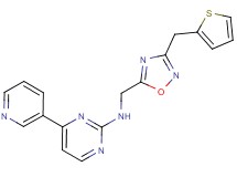 4-(3-pyridinyl)-N-{[3-(2-thienylmethyl)-1,2,4-oxadiazol-5-yl]methyl}-2-pyrimidinamine