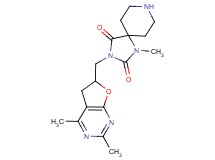 3-[(2,4-dimethyl-5,6-dihydrofuro[2,3-d]pyrimidin-6-yl)methyl]-1-methyl-1,3,8-triazaspiro[4.5]decane-2,4-dione dihydrochloride
