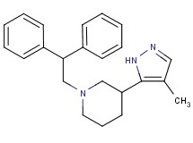 1-(2,2-diphenylethyl)-3-(4-methyl-1H-pyrazol-5-yl)piperidine