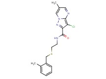3-chloro-6-methyl-N-{2-[(2-methylbenzyl)thio]ethyl}pyrazolo[1,5-a]pyrimidine-2-carboxamide