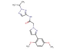 2-[3-(2,5-dimethoxyphenyl)-1H-pyrazol-1-yl]-N-(2-isopropyl-2H-1,2,3-triazol-4-yl)acetamide