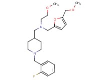N-{[1-(2-fluorobenzyl)-4-piperidinyl]methyl}-2-methoxy-N-{[5-(methoxymethyl)-2-furyl]methyl}ethanamine