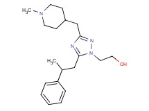 2-[3-[(1-methylpiperidin-4-yl)methyl]-5-(2-phenylpropyl)-1H-1,2,4-triazol-1-yl]ethanol