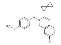 N-(3-chlorobenzyl)-N-(4-methoxybenzyl)spiro[2.2]pentane-1-carboxamide